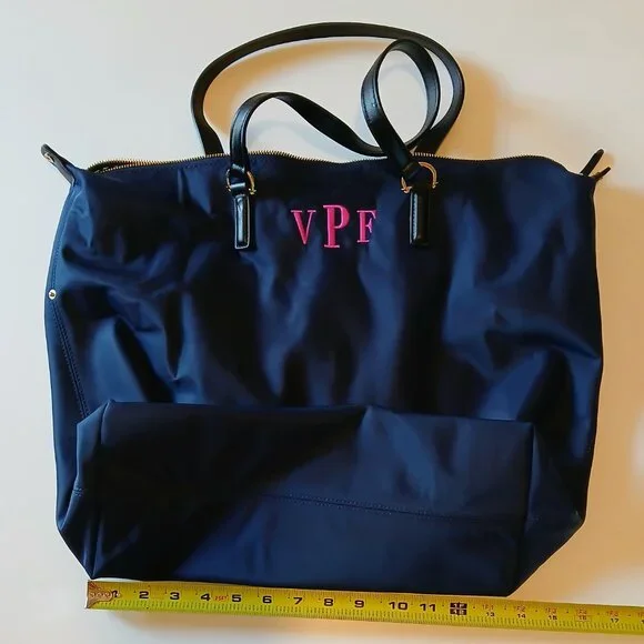 C Wonder Nylon Oversized Blue Handbag EUC - Picture 6 of 9